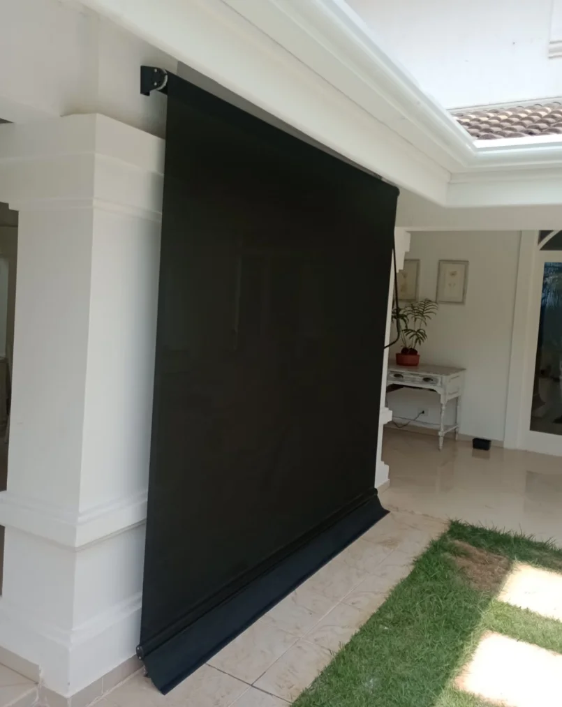 Toldo cortina em Santos para varanda e fachada comercial