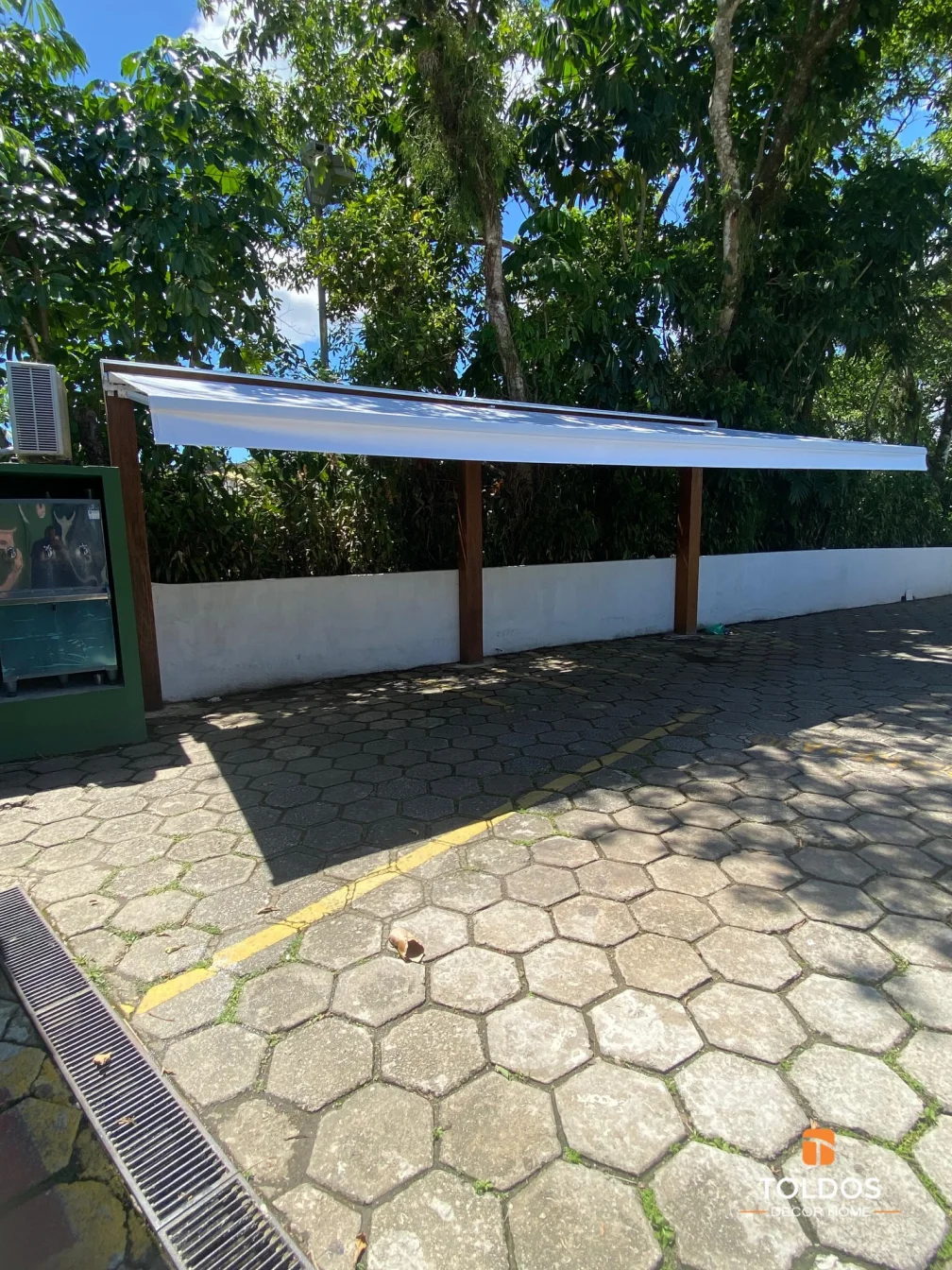Toldo elétrico para área externa residencial ou comercial